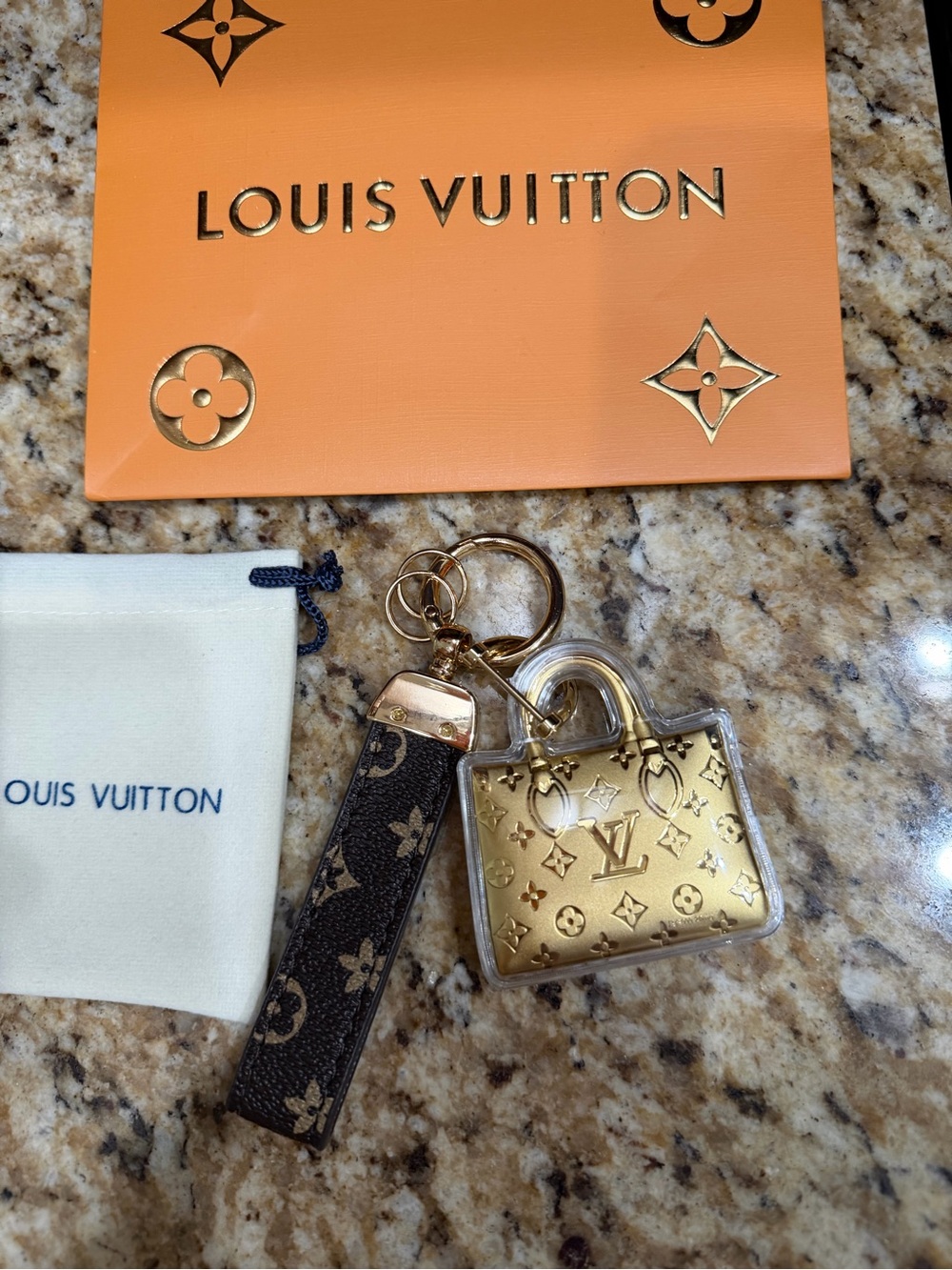 Purse Charm and leather strap charm or Key Chains. Gift Box and Gift Bag. New - Picture 4 of 6